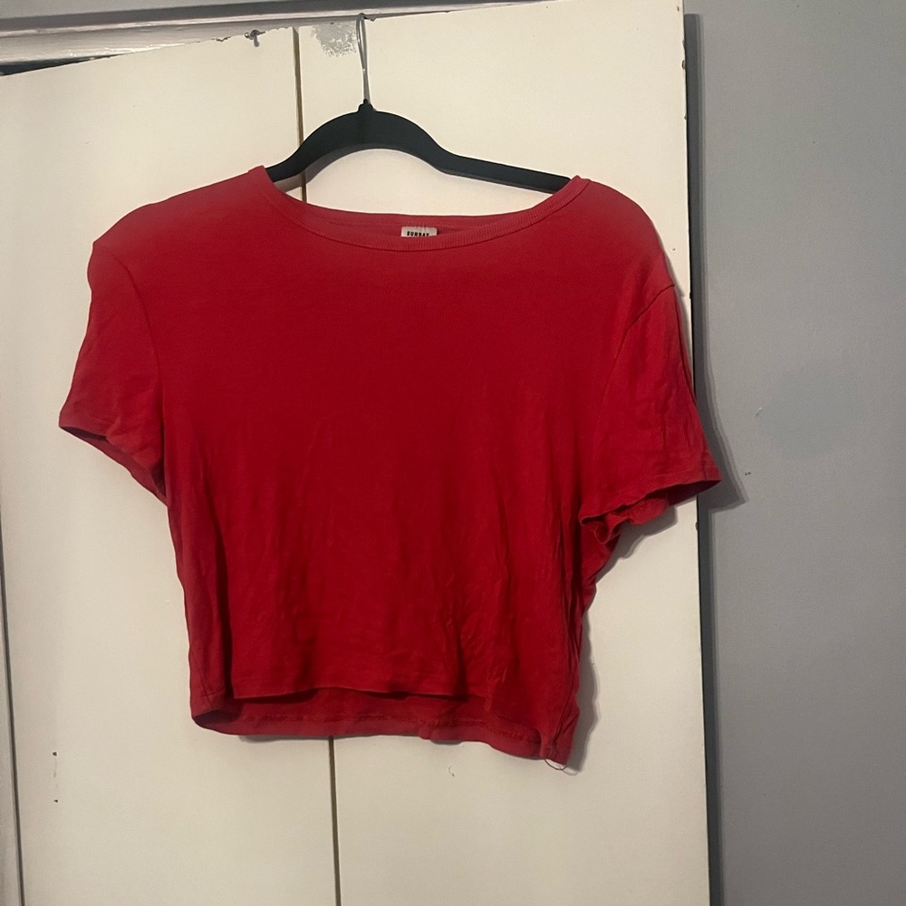 Sunday Best Vibrant Red Crop Top